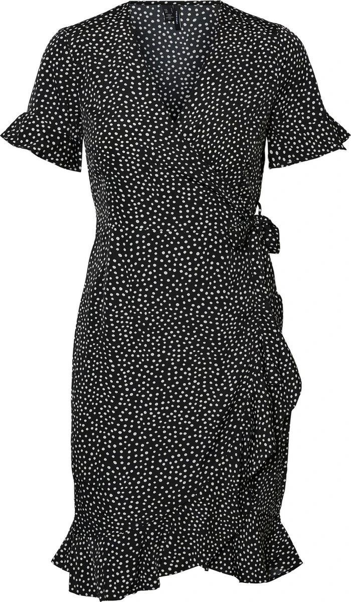 VERO MODA VMHENNA 2/4 WRAP FRILL DRESS WVN Dames Jurk - Maat XXL 3 VERO MODA VMHENNA 2/4 WRAP FRILL DRESS WVN Dames Jurk - Maat XXL