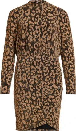VILA VIRAVEN L/S HIGH NECK SHORT DRESS/DC Dames Jurk - Maat M
