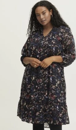 Fransa Plus FPCILLE DR 1 Dames Jurk - Maat 52 -Trendyo Trendy Winkel 703x1200 4