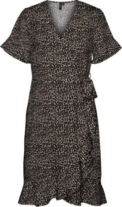 VERO MODA VMHENNA 2/4 WRAP FRILL DRESS WVN Dames Jurk - Maat XXL