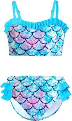 Zeemeermin Bikini Kinderen Blauw 128-134 (140) + Ketting En Armband Zeemeermin Jurk Verkleedkleding -Trendyo Trendy Winkel 713x1200