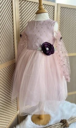 Merkloos Luxe Feestjurk-effen Jurk-roze Tule Jurk-communie Jurk-galajurk-bruidsjurk-prinsessen Jurk-danseres Jurk-tutu Rok-bruidsmeisjes-bruiloft-verjaardag-fotoshoot-communie-vormsel-lente Feest-ballet-paarse Bloem-elegant-katoen Polyester-7 Jaar (maat 122) -Trendyo Trendy Winkel 716x1200 1