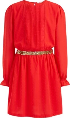 WE Fashion Meisjes Jurk Met Structuur