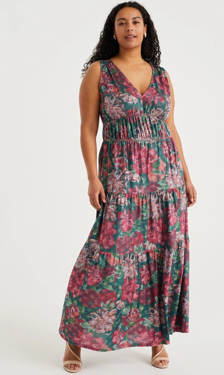 WE Fashion Dames Maxi-jurk Met Dessin 4 WE Fashion Dames Maxi-jurk Met Dessin - Afbeelding 2