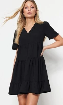 Trendyol Vrouwen Standaard Mouw V-hals Verschuiving Jurk -Trendyo Trendy Winkel 722x1200 7