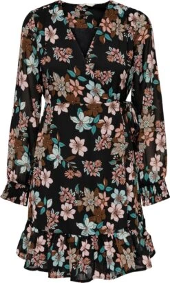 ONLY ONLSTAR L/S WRAP DRESS PTM Dames Jurk - Maat S
