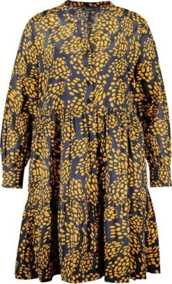 SAMOON Dames Jurk Met A-lijn Mood Blue Gemustert-46 -Trendyo Trendy Winkel 726x1200 5