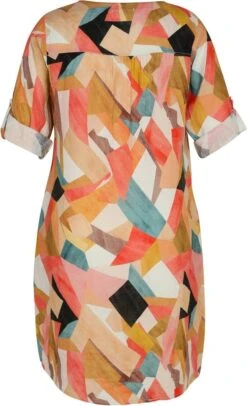Paprika Korte, Linnen Jurk Met Grafisch Motief -Trendyo Trendy Winkel 730x1200 7