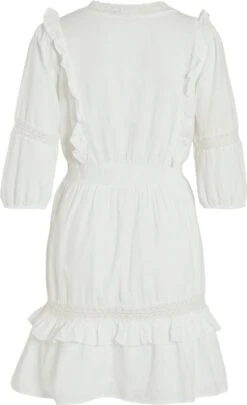 Vila Jurk Viakacia 3/4 V-neck Short Dress/wc 14083703 Cloud Dancer Dames Maat - 44 -Trendyo Trendy Winkel 731x1200 5
