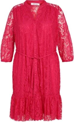 Paprika Korte, Effen Jurk Met Kant -Trendyo Trendy Winkel 732x1200 6