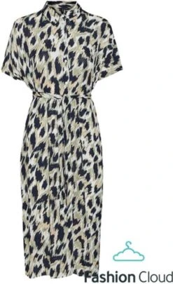 VERO MODA VMMENNY SS CALF SHIRT DRESS WVN GA Dames Jurk - Maat L -Trendyo Trendy Winkel 732x1200 8