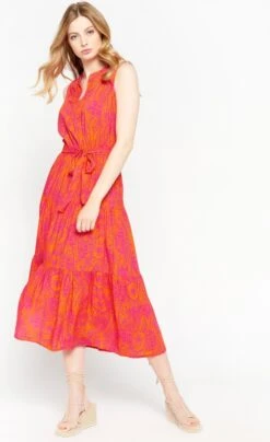 LOLALIZA Maxi-jurk Met Paisleyprint - Oranje - Maat XXL -Trendyo Trendy Winkel 733x1200 4