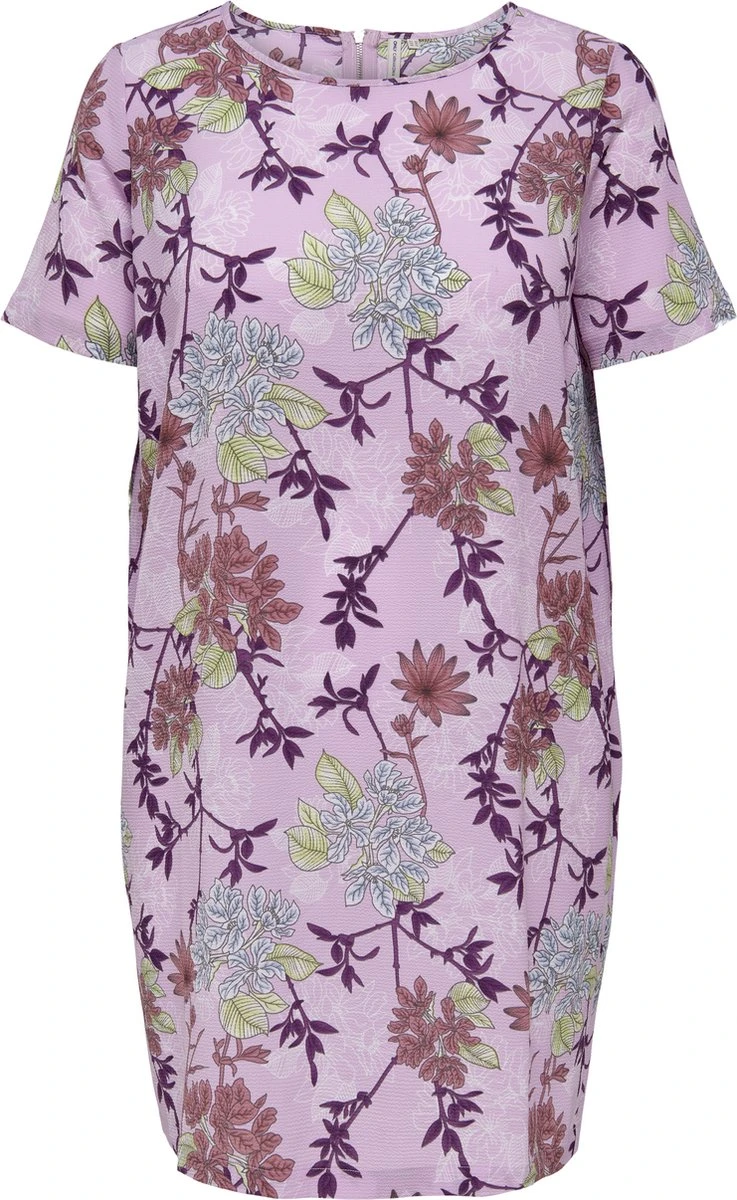 ONLY CARMAKOMA CARLUXMILLE SS TUNIC DRESS AOP Dames Jurk - Maat 44 3 ONLY CARMAKOMA CARLUXMILLE SS TUNIC DRESS AOP Dames Jurk - Maat 44