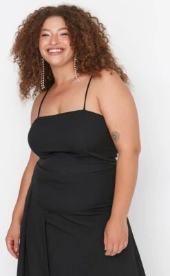 Trendyol Vrouwen Standaard Mouw Vierkante Kraag Bodycon Plus Size Jurk -Trendyo Trendy Winkel 739x1200 10