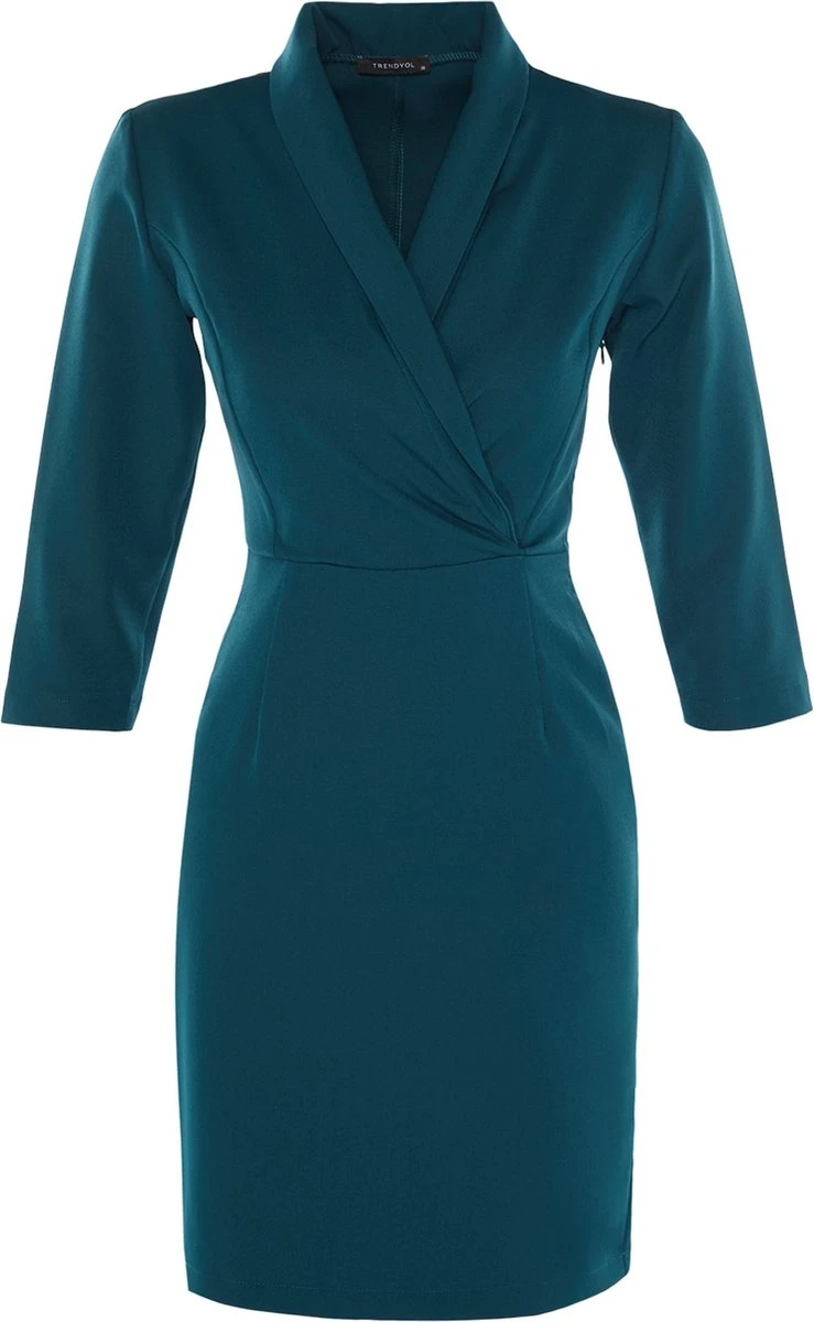 Trendyol Vrouwen Standaard Mouw Cache-coeur A-lijn Jurk 11 Trendyol Vrouwen Standaard Mouw Cache-coeur A-lijn Jurk - Afbeelding 9