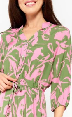 LOLALIZA Maxi-jurk Met Bloemenprint - Khaki - Maat 48 -Trendyo Trendy Winkel 739x1200 6