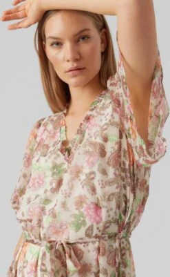 VERO MODA VMSILO SS 7/8 DRESS WVN BTQ Dames Jurk - Maat XS -Trendyo Trendy Winkel 740x1200 4