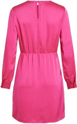 Vila Jurk Viannes O-neck L/s Short Dress/dc 14083842 Pink Yarrow Dames Maat - 38 -Trendyo Trendy Winkel 742x1200 7