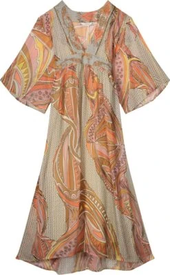 Summum Dames Jurk / Dames Kleding - 5s1406-11785 - Bruin Combi - Maat 42