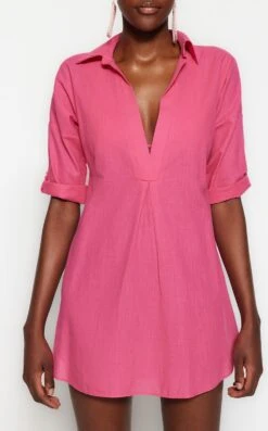 Trendyol Vrouwen Standaard Mouw V-hals Basis Jurk -Trendyo Trendy Winkel 746x1200 2