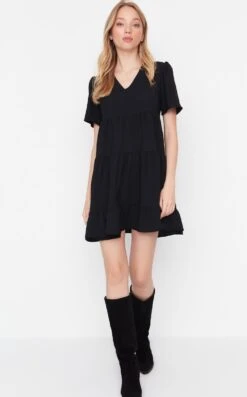 Trendyol Vrouwen Standaard Mouw V-hals Verschuiving Jurk -Trendyo Trendy Winkel 746x1200 3