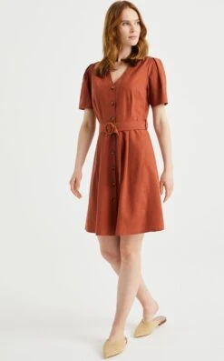 WE Fashion Dames Jurk Met Ceintuur -Trendyo Trendy Winkel 747x1200 7