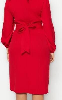 Trendyol Vrouwen Ballon Mouw Vierkante Kraag Verschuiving Grote Maten Jurk -Trendyo Trendy Winkel 750x1200 5