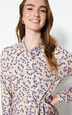 Trendyol Vrouwen Standaard Mouw Kraag Overhemdjurk Jurk -Trendyo Trendy Winkel 754x1200 3