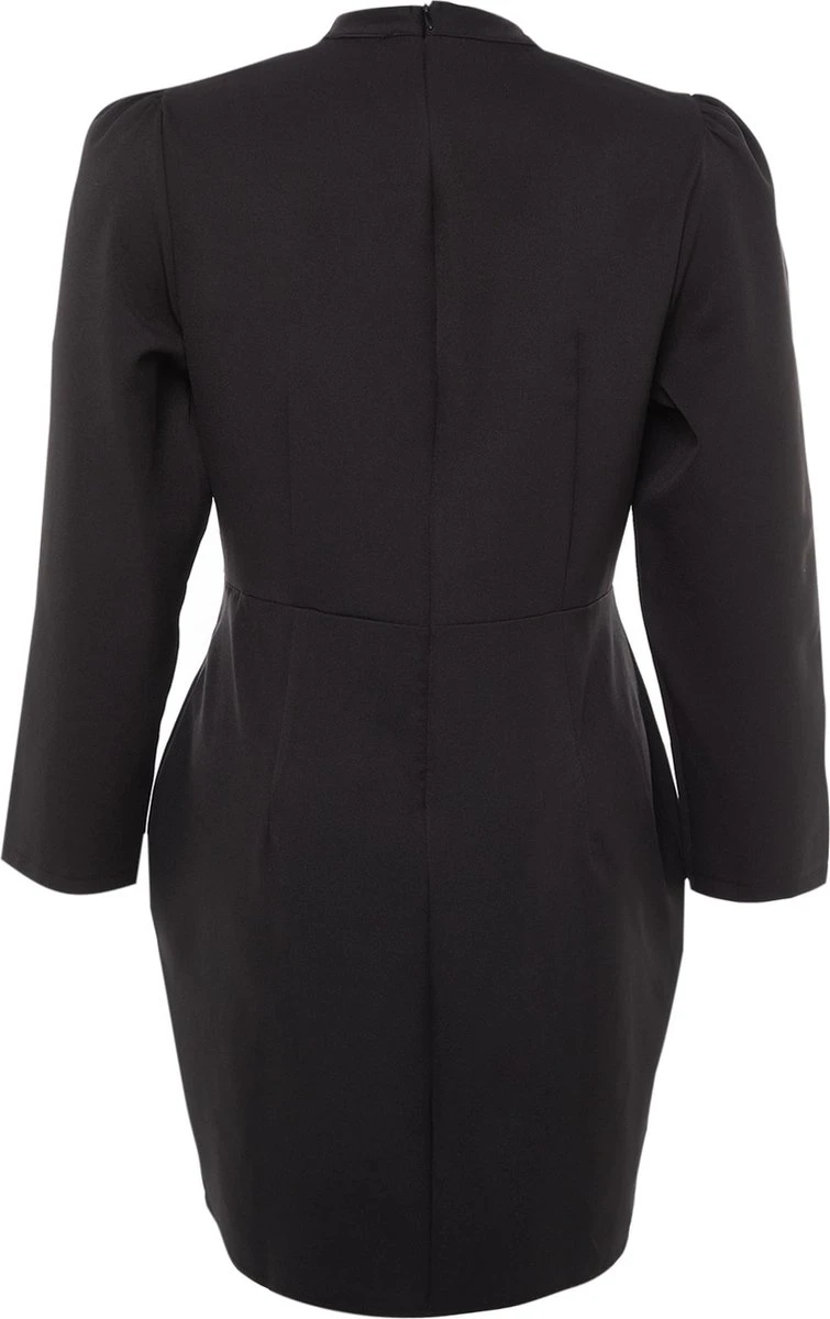 Trendyol Vrouwen Ballon Mouw Staande Kraag Bodycon Plus Size Jurk 11 Trendyol Vrouwen Ballon Mouw Staande Kraag Bodycon Plus Size Jurk - Afbeelding 9