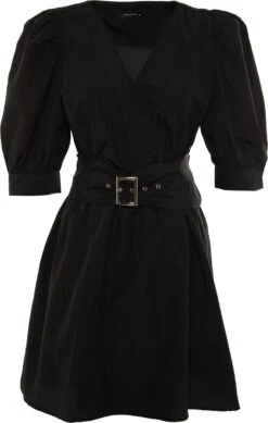 Trendyol Vrouwen Gepofte/ruche Mouw V-hals Omslag Plus Size Jurk -Trendyo Trendy Winkel 762x1200 12