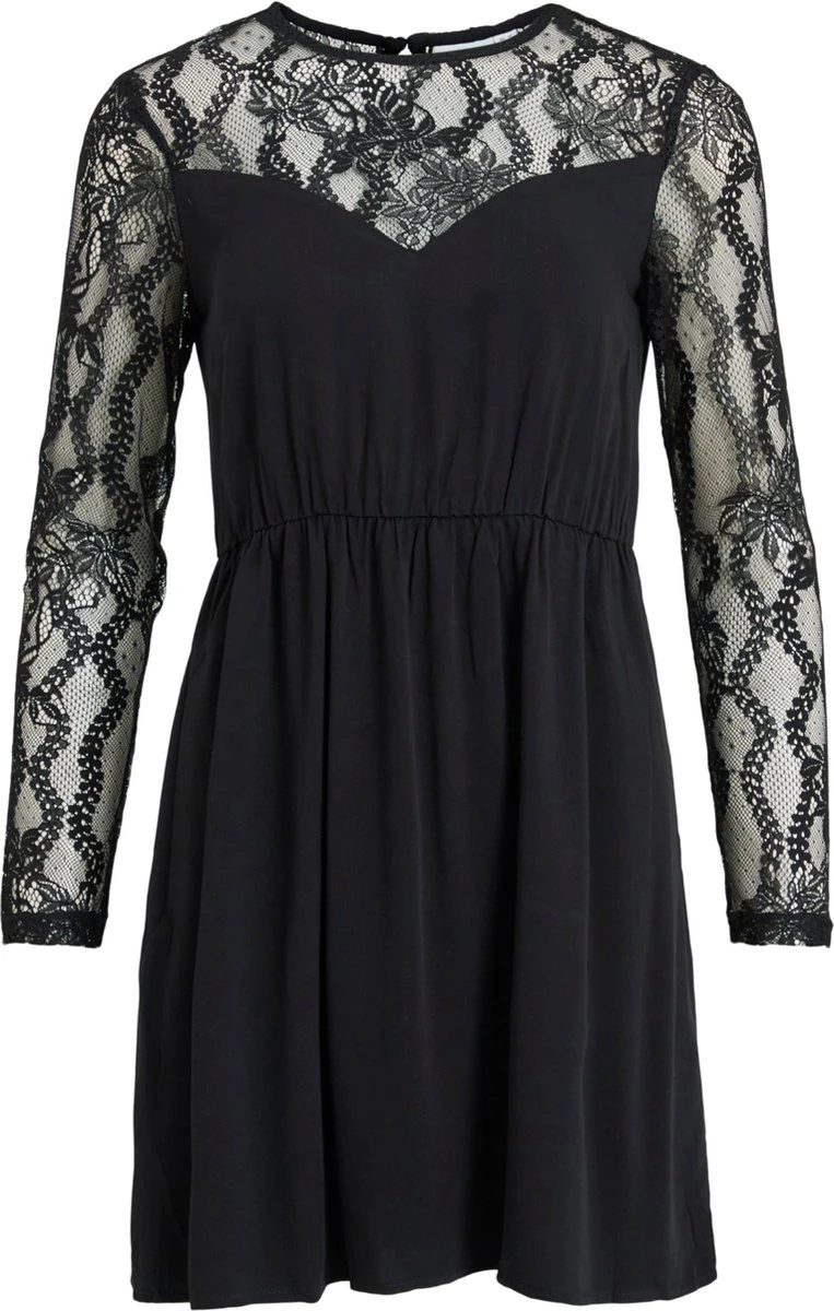 VILA VISUVITA O-NECK L/S LACE DRESS/SU/BF Dames Jurk - Maat 42 3 VILA VISUVITA O-NECK L/S LACE DRESS/SU/BF Dames Jurk - Maat 42