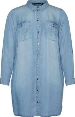 VERO MODA VMSILA LS SHORT DRESS MIX GA CURVE NOOS Dames Jurk - Maat 42