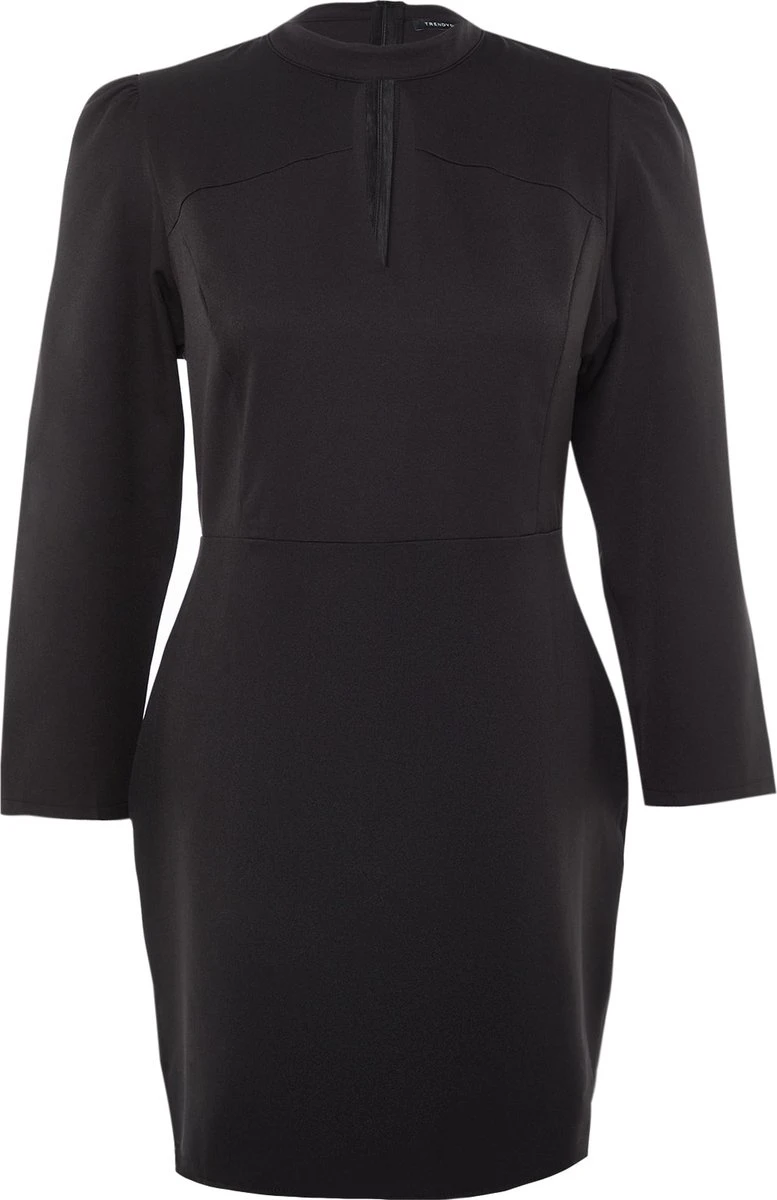 Trendyol Vrouwen Ballon Mouw Staande Kraag Bodycon Plus Size Jurk 9 Trendyol Vrouwen Ballon Mouw Staande Kraag Bodycon Plus Size Jurk - Afbeelding 7