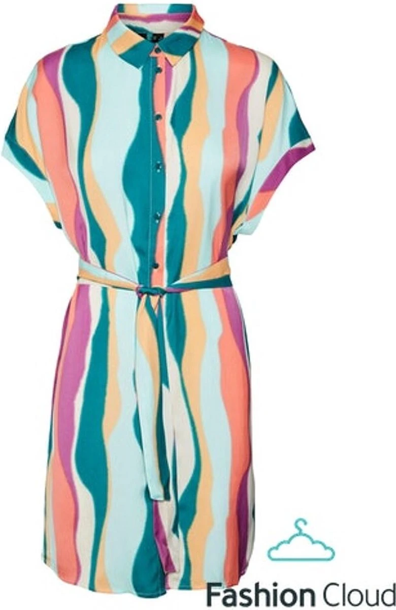 Vero Moda Jurk Vmtanya Cap Sleeve Abk Dress Wvn Lc 10291465 Everglade/tanya Dames Maat - L 5 Vero Moda Jurk Vmtanya Cap Sleeve Abk Dress Wvn Lc 10291465 Everglade/tanya Dames Maat - L - Afbeelding 3