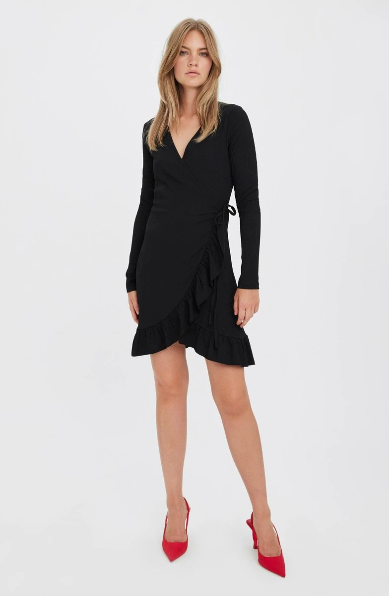 VERO MODA VMHAYA LS SHORT DRESS GA NOOS Dames Jurk - Maat XS 4 VERO MODA VMHAYA LS SHORT DRESS GA NOOS Dames Jurk - Maat XS - Afbeelding 2