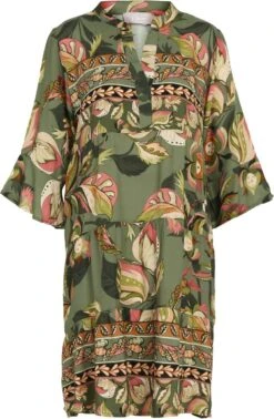 Cassis Korte Jurk In Viscose Met Etnisch Motief -Trendyo Trendy Winkel 784x1200 6