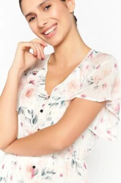 LOLALIZA Maxi-jurk Met Bloemenprint - Ecru - Maat 44 -Trendyo Trendy Winkel 794x1200 2