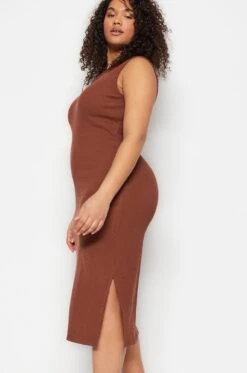 Trendyol Vrouwen Dik Geschorst V-hals Bodycon Plus Size Jurk 16 Trendyol Vrouwen Dik Geschorst V-hals Bodycon Plus Size Jurk -Trendyo Trendy Winkel 795x1200