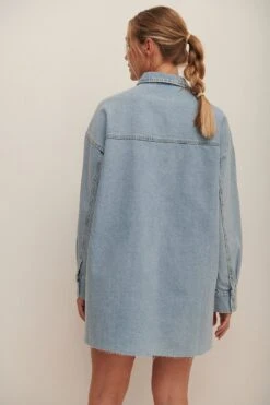 NA-KD Raw Edge Denim Dress Dames Jurk - Maat 36 -Trendyo Trendy Winkel 798x1200 2