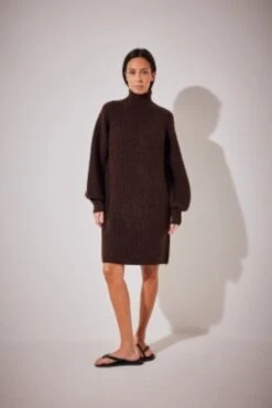 NA-KD Oversized Knitted Polo Dress Dames Jurk - Maat M