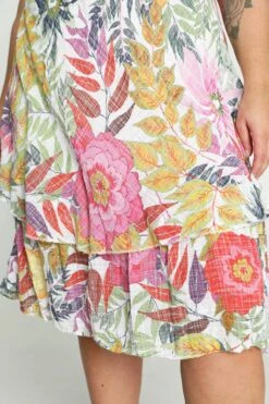 Paprika Korte, Katoenen Jurk Met Bloemenmotief -Trendyo Trendy Winkel 799x1200 184