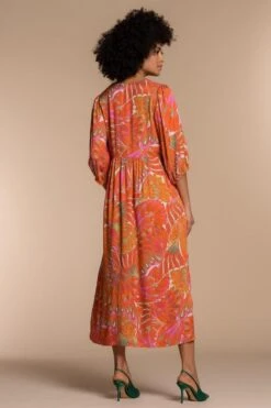 Geisha Jurk Midi Jurk Cultural Vlinderprint 37136 20 Coral/pink Combi Dames Maat - XXL -Trendyo Trendy Winkel 799x1200 19
