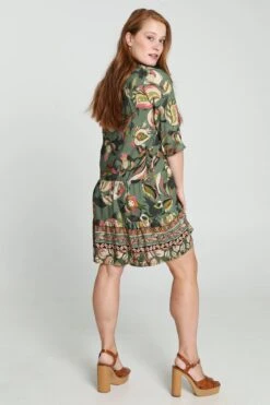 Cassis Korte Jurk In Viscose Met Etnisch Motief -Trendyo Trendy Winkel 799x1200 238