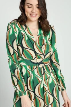 Cassis Lange Jurk In Viscose Met Etnisch Motief -Trendyo Trendy Winkel 799x1200 250