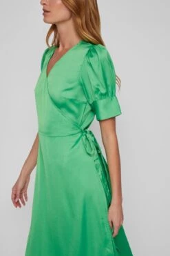 Vila Jurk Vinaria S/s Wrap Midi Dress/dc/su 14083215 Green Bee Dames Maat - 44 -Trendyo Trendy Winkel 799x1200 272