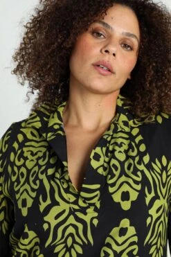 Paprika Halflange, Bedrukte Jurk In Viscose -Trendyo Trendy Winkel 799x1200 299