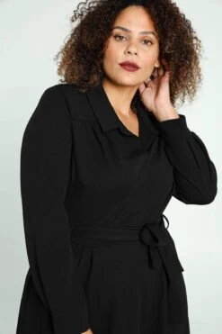 Promiss Halflange, Effen Uitlopende Jurk -Trendyo Trendy Winkel 799x1200 401