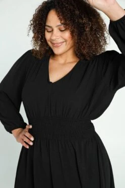 Promiss Halflange, Effen Uitlopende Jurk -Trendyo Trendy Winkel 799x1200 402