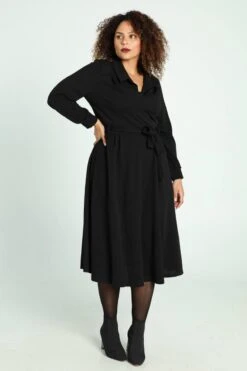 Promiss Halflange, Effen Uitlopende Jurk -Trendyo Trendy Winkel 799x1200 403