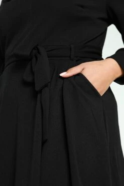 Promiss Halflange, Effen Uitlopende Jurk -Trendyo Trendy Winkel 799x1200 404